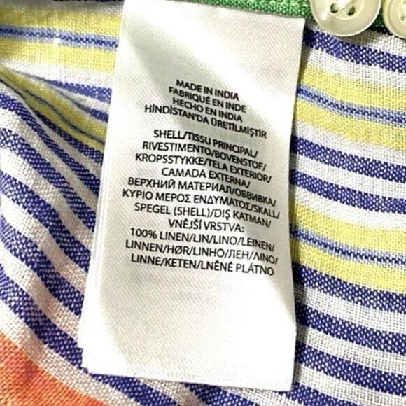 Polo Ralph Lauren Men’s XXL Classic Fit 100% Linen Candy Stripe Button Shirt - Picture 6 of 7